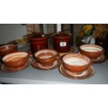 A quantity of soup bowls etc