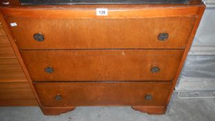 A 3 drawer chest of drawers