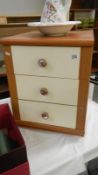 A 3 drawer chest of drawers