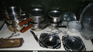 A quantity of silver plate items