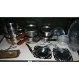 A quantity of silver plate items