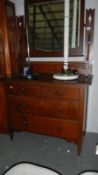 An Edwardian mahogany dresser