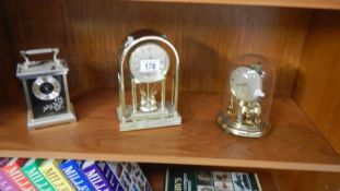 3 mantel clocks including Anniversary