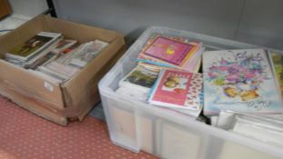 2 boxes of assorted cards including birthdays,