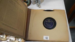 An album of 78 rpm records including dance and jazz records including Tommy Dorsey, Artie Shaw,