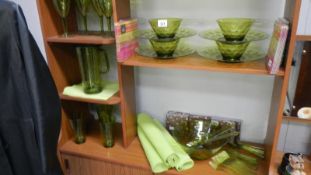 A good selection of green glass