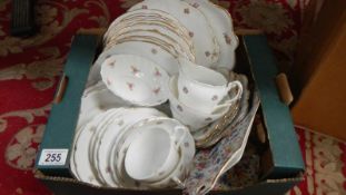 A box of teaware and Chintz including Regency China