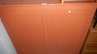 A 2 door painted cupboard