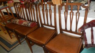 A set of 4 good mahogany chairs