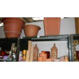 A quantity of terracotta and garden items