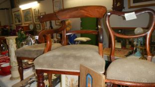 3 good Victorian mahogany chairs