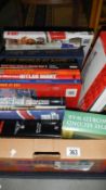 A box of books including WW2 and military