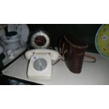 A vintage telephone,