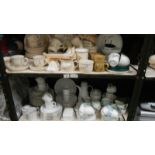 2 shelves of tea ware and services including St Michael Harvest,