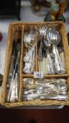 A quantity of cutlery including Kings pattern