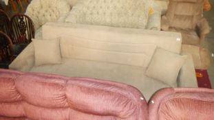 A cream sofa