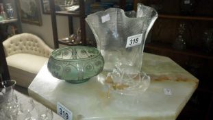 3 pieces of decorative glass