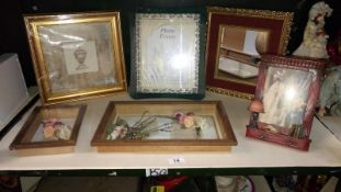 A quantity of picture frames & mirror etc.