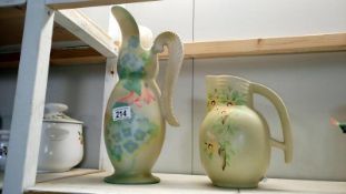 A ewer shaped jug & 1 other