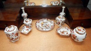 A collection of Mason's Brown Velvet china