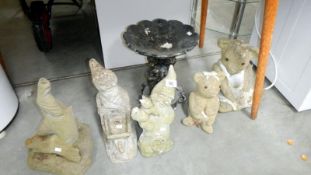 A quantity of garden statues