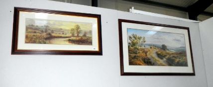 2 framed and glazed rural scenes one after Dipnall and one after Rex N Preston