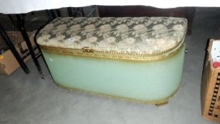 An ottoman in need of restoration