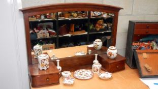 A mirror back sideboard top