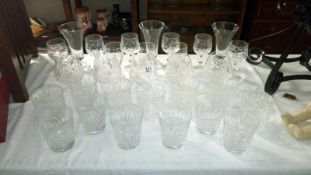 A good quantity of crystal glasses etc