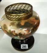 A Victorian potpourri vase featuring Mother & Child and Family