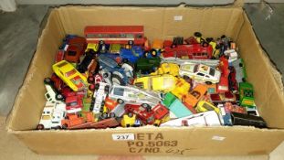 A large box of Diecast including Dinky, Corgi & Matchbox Hot Wheels etc.