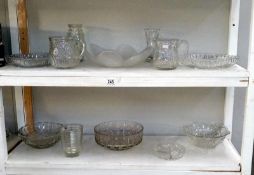 A quantity of glass bowls & vases etc.