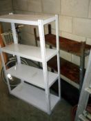 2 sets of metal shelving