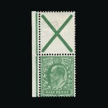 Great Britain - KEVII : (SG (270a)) 1911 Harrison perf 14 ½d pale bluish green, with ST. ANDREWS