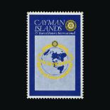 Cayman Islands : (SG SG499a) 1980 Rotary 50c 'Black (royal cypher & face value) Omitted'.