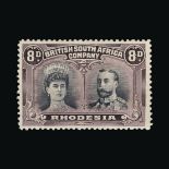 Rhodesia : (SG 185) 1910-13 8d grey purple and dull purple Double Head perf 13½, fine mint. Cat £375