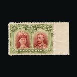 Rhodesia : (SG (160a)) 1910-13 Double Head 5s crimson and yellow-green, the CLANDESTINE ROULETTE,