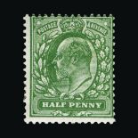 Great Britain - KEVII : (SG 271) 1911 Harrison perf 14 ½d bright green (fine impression), centred to