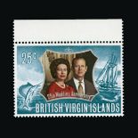 British Virgin Islands : (SG SG276a) 1972 Royal Silver Wedding 25c 'Blue (from Duke's jacket)