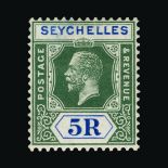 Seychelles : (SG 98-123) 1921-32 KGV Script wmk set to 5r with extra shades of 2c(2), 3c green, 4c