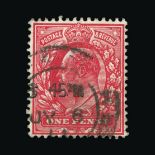 Great Britain - KEVII : (SG 275a) 1911 Harrison perf 14 1d aniline rose, centred to SE, fine used.