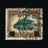 Malaya - Kedah : (SG 24) 1919 50c on $2 green and brown superb used, BEDONG c.d.s. Cat £80 (image