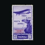 Italy - Colonies - Tripolitania : (SG 201) 1934 Oasis Flight Air 25L + 3L violet fresh m.m. Cat £425