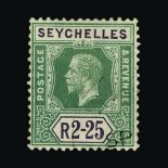 Seychelles : (SG 82-96) 1917-22 MCA set to 2R25(15) fine used, the 1R has a few spots on reverse, 1R