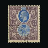 Sierra Leone : (SG 129) 1912-21 MCA £2 blue and dull purple v.f.u., Post Office c.d.s. Cat £1400 (