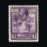 Sierra Leone : (SG 167) 1932 Pictorial £1 purple fresh l.m.m., very fine Cat £180 (image available)