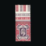 Great Britain - KEVII : (SG 255) 1902-10 DLR 10d slate-purple and carmine, on chalky paper, with