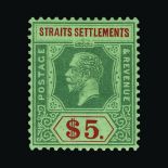 Malaya - Straits Settlements : (SG 193-212d) 1912-23 set complete to $5 (5) for all shades and Dies,