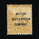 Rhodesia : (SG 59-64) 1896 British South Africa Company opts on Cape 1d to 1/-, fine mint, lovely