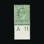 Great Britain - KEVII : (SG 271) 1911 Harrison perf 14 ½d bright green (fine impression), with